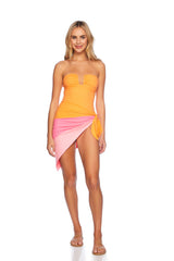 color block sarong two ways