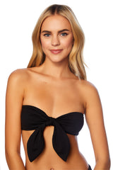 tie bandeau top black