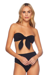 tie bandeau top black