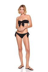 tie bikini bottom black