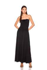 center gathered flower tube dress