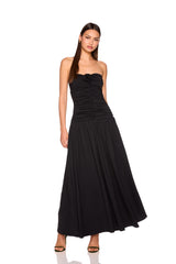 center gathered flower tube dress