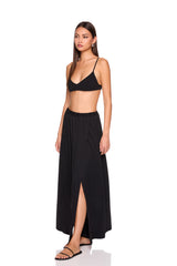 high slit wrap skirt
