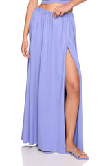 high slit wrap skirt