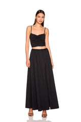 high slit wrap skirt