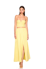 high slit wrap skirt