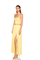 high slit wrap skirt