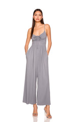 drawstring crop jumpsuit