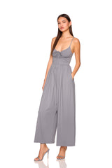 drawstring crop jumpsuit