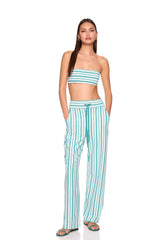 stripe drawstring pant