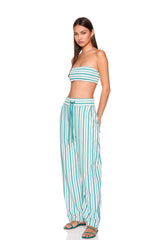 stripe drawstring pant