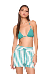 stripe drawstring short