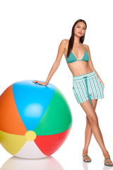 stripe drawstring short