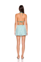 stripe drawstring short