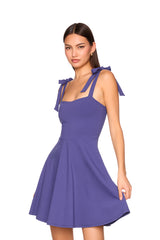 tie strap flared dress