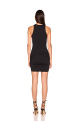 racer gathered mini dress