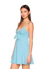 tie front a line dress