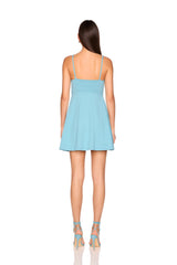 tie front a line dress