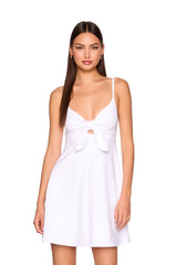 tie front a line dress