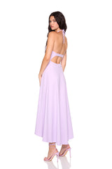 string halter high low dress