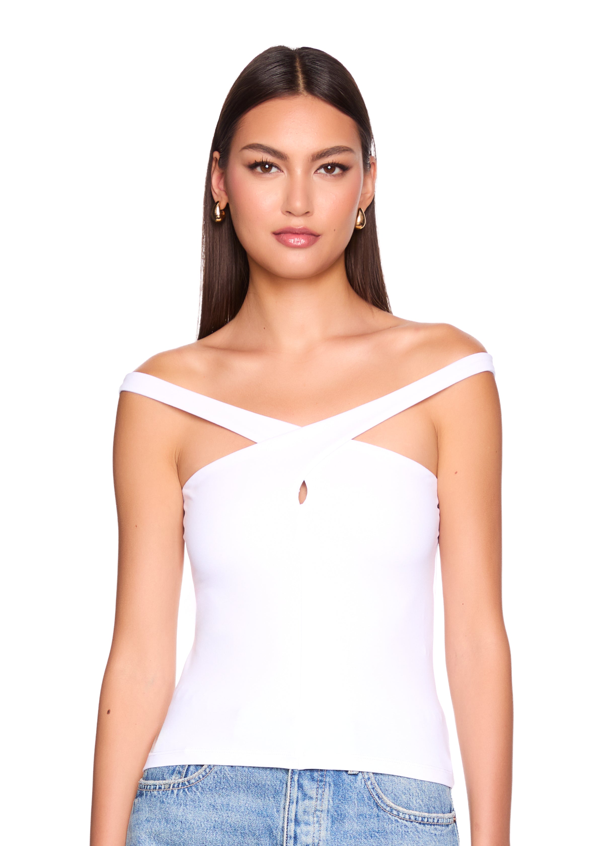 cross front top off shoulder