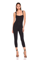 strap tank crop jumpsuit