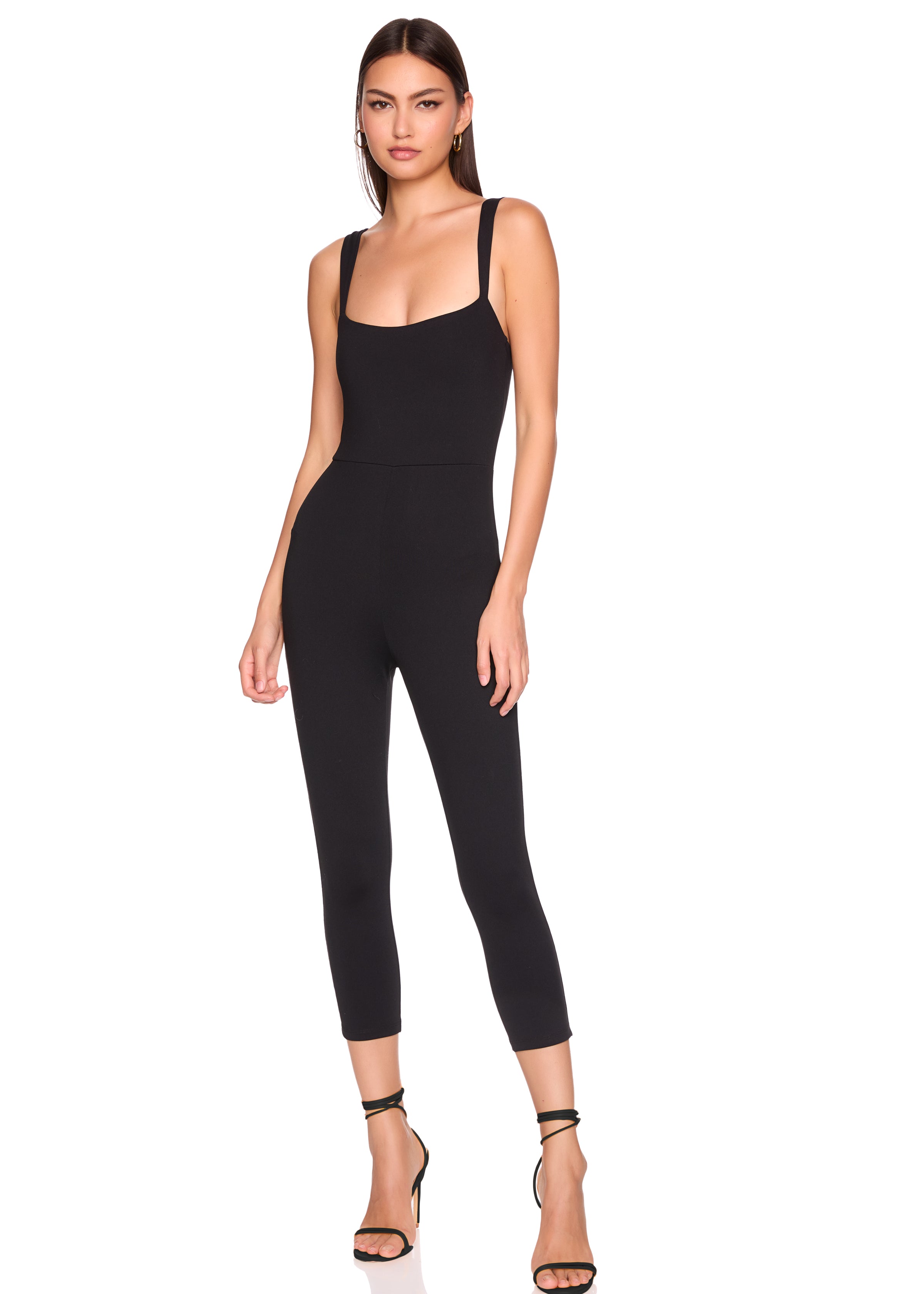 strap tank crop jumpsuit