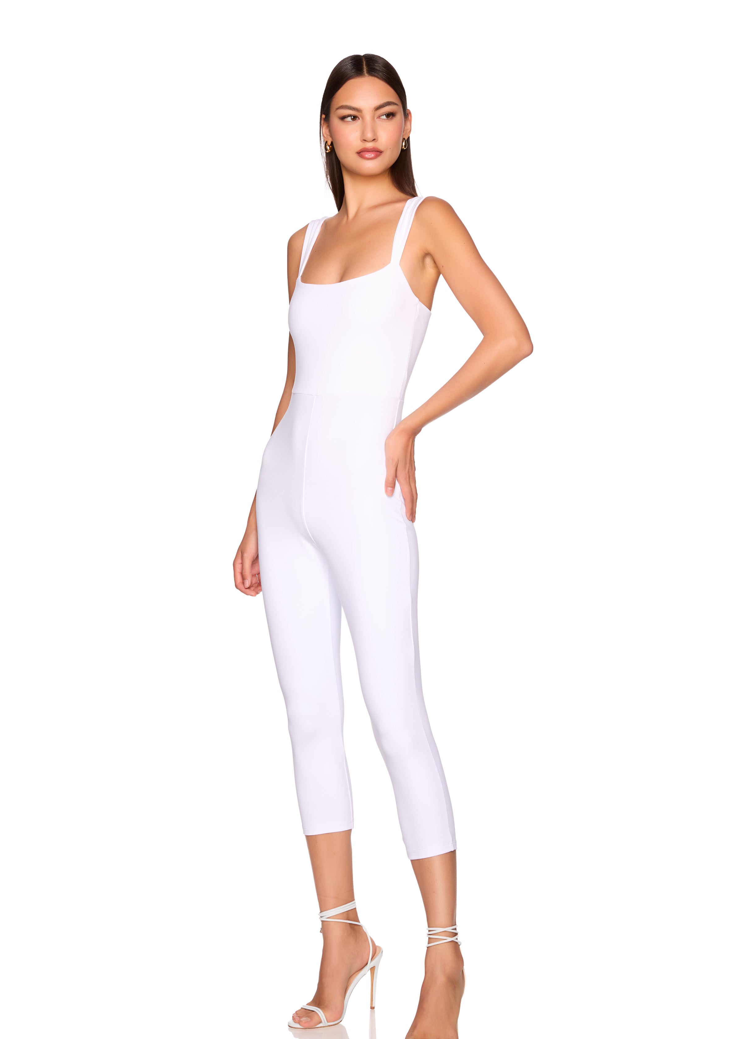 strap tank crop jumpsuit