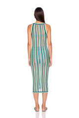 stripe sweater henley dress