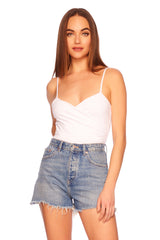 faux wrap string top