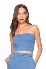 stretch denim tube