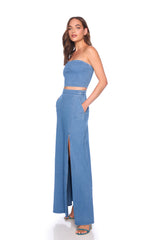 stretch denim tube