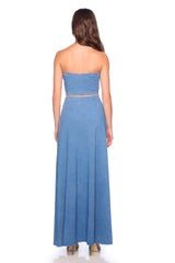 stretch denim tube