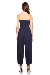 tube gathered ankle jumpsuit