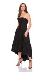 poplin tube high low dress