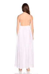 solid linen empire waist dress