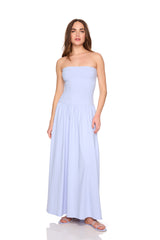 tube drop waist maxi dress