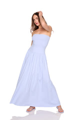 tube drop waist maxi dress