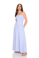 tube drop waist maxi dress