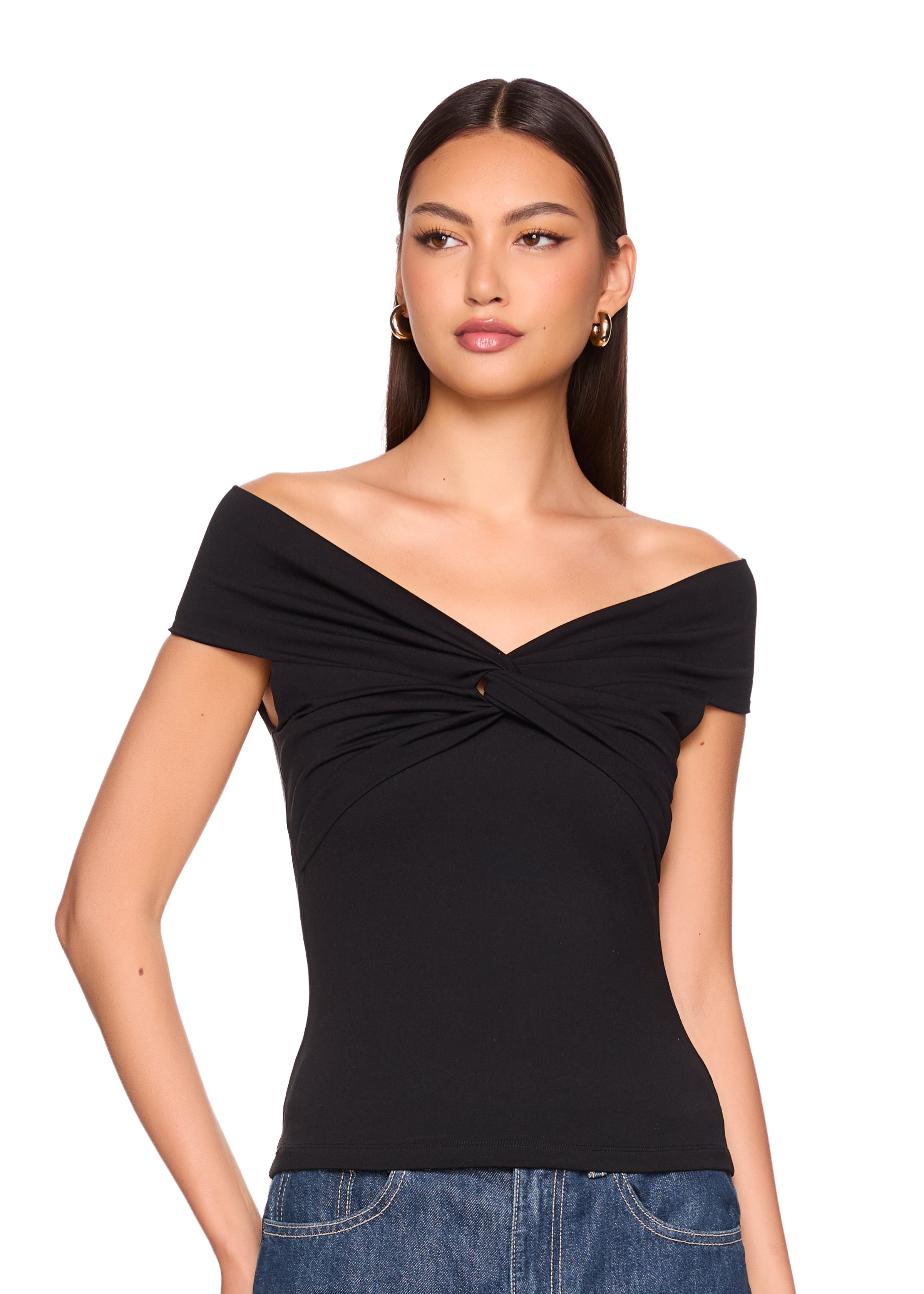off shoulder twist top