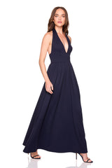 halter maxi dress