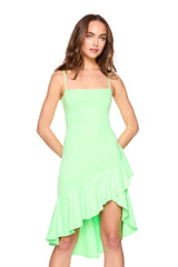ruffle midi string dress