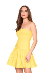 knit poplin tube drop waist dress