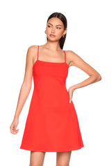 string flare dress