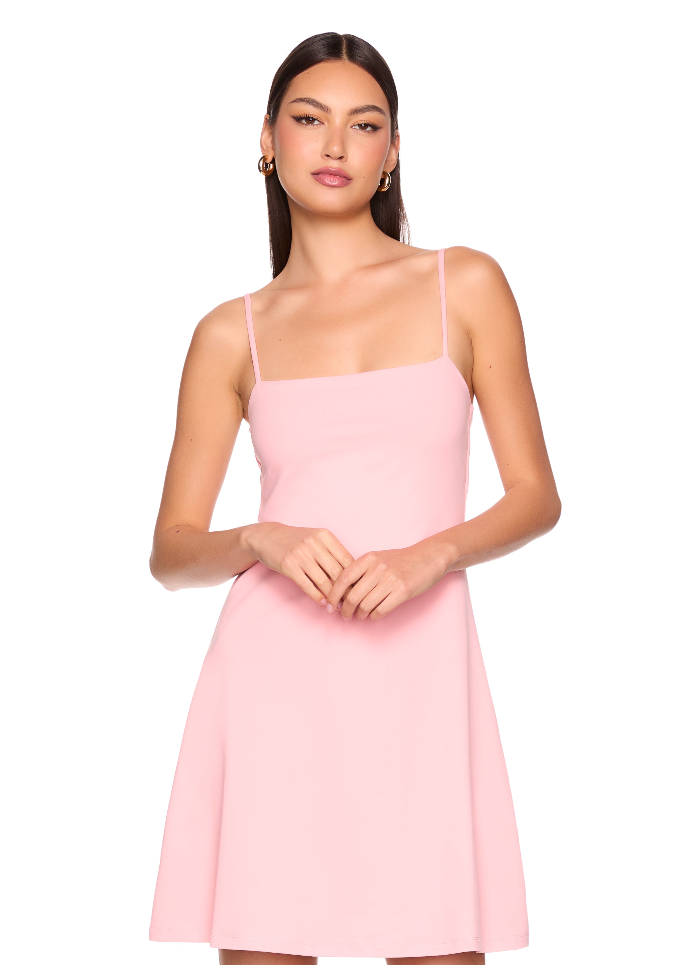 string flare dress