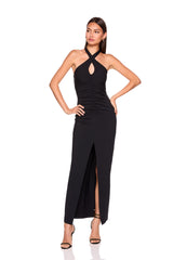 cross front gathered ress