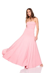 gathered waist tube dress