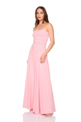 gathered waist tube dress