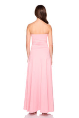 gathered waist tube dress