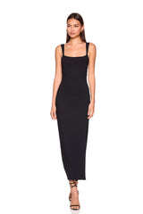 angle strap slit dress